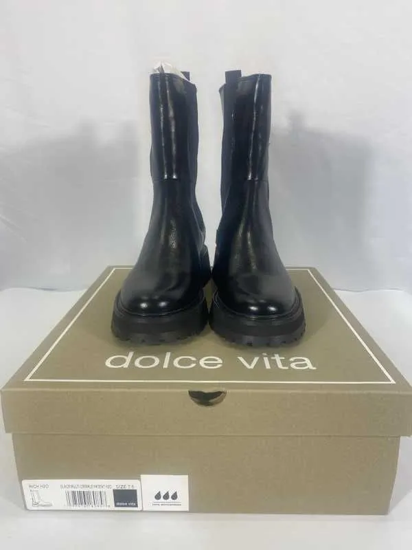 RICH H2O BOOTS BLACK MULTI CRINKLE PATENT - re:vita