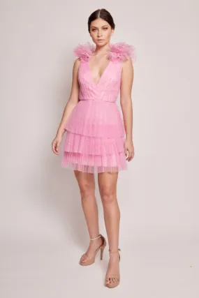 Sleeveless Tulle Short Dress