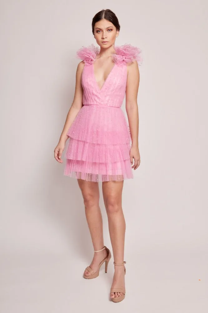 Sleeveless Tulle Short Dress