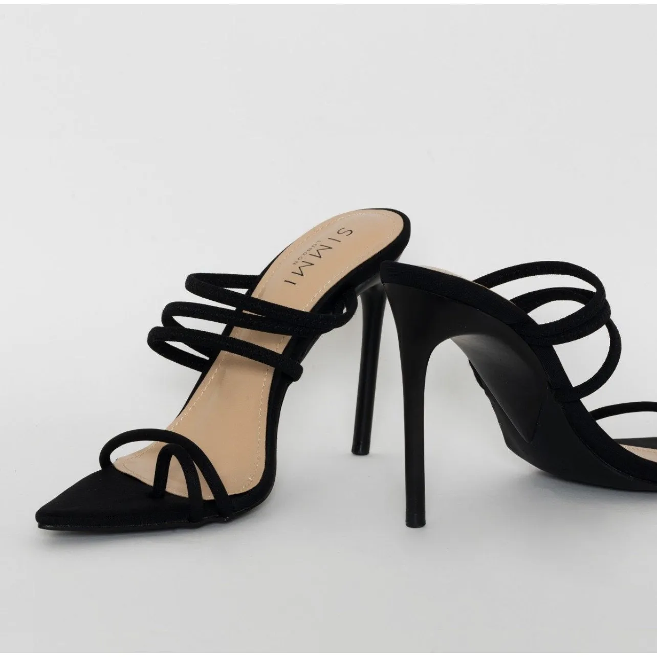 Chic Strappy Stiletto Mule Heels for Women