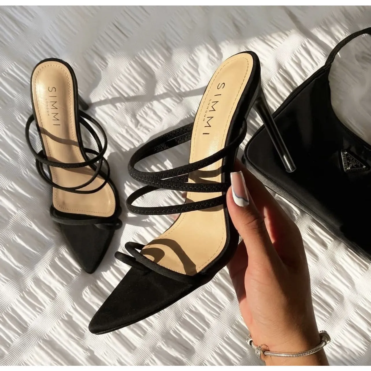 Chic Strappy Stiletto Mule Heels for Women