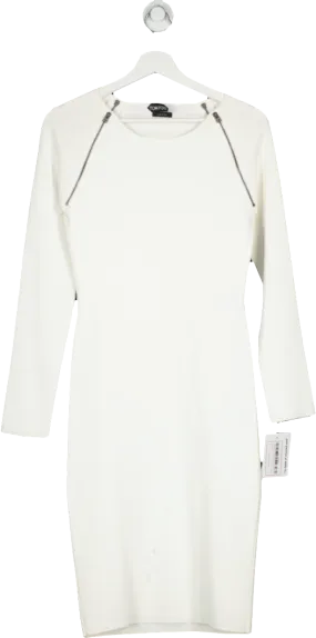 Tom Ford White Viscose Stretch Midi Dress UK S