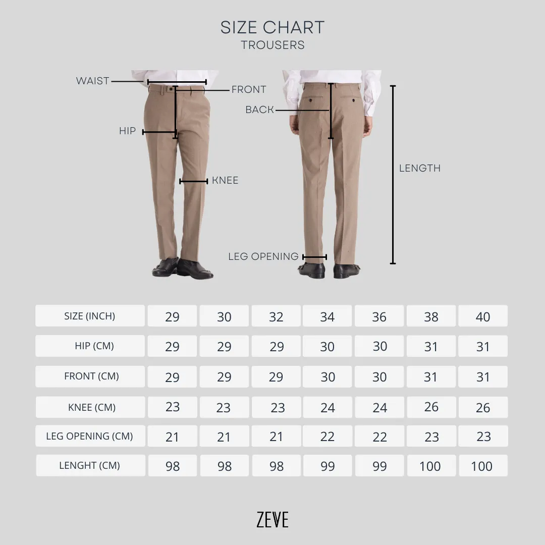 Cream Straight Cut Trousers with Side Adjusters and Belt Loops