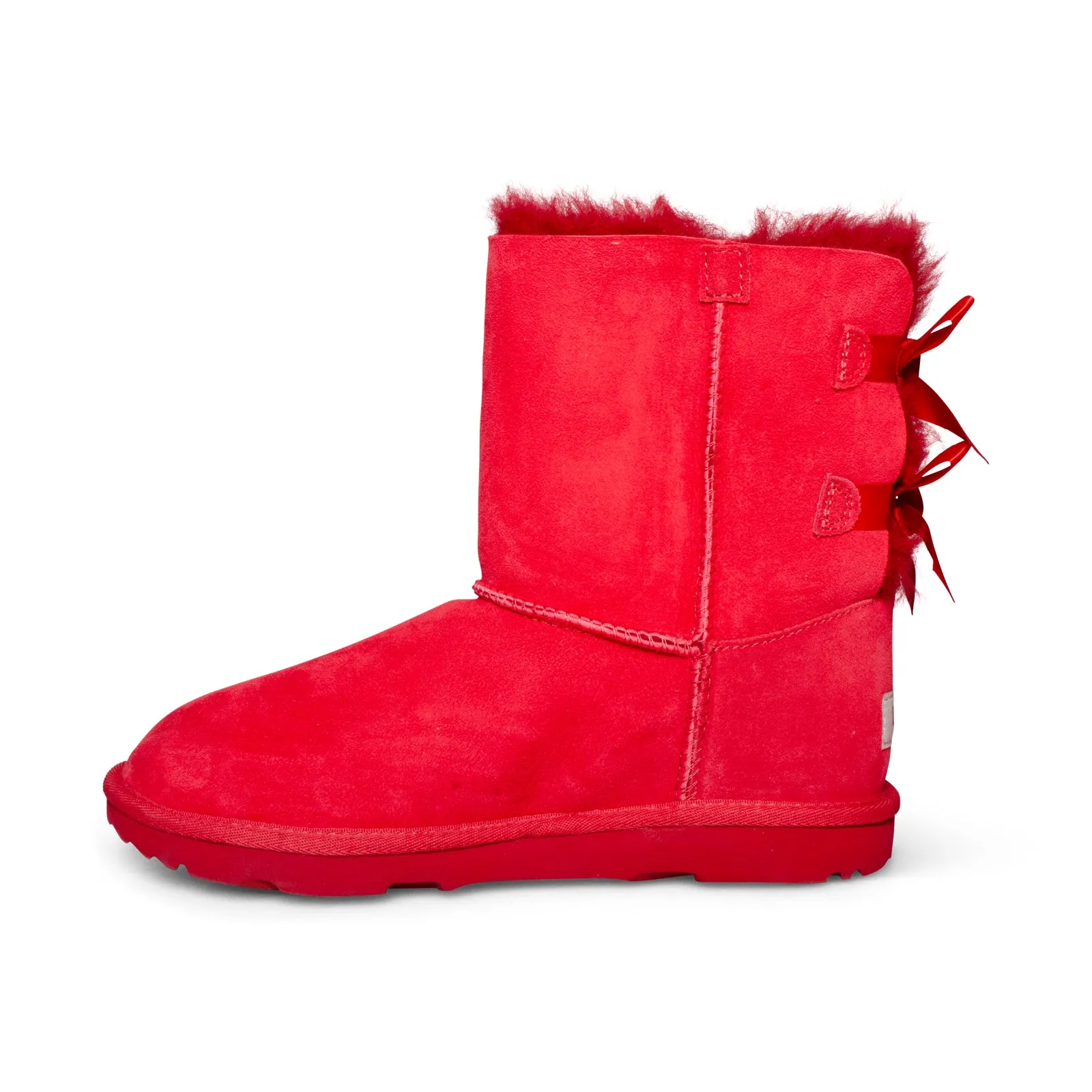 UGG Bailey Bow II Samba Red Boots - Youth