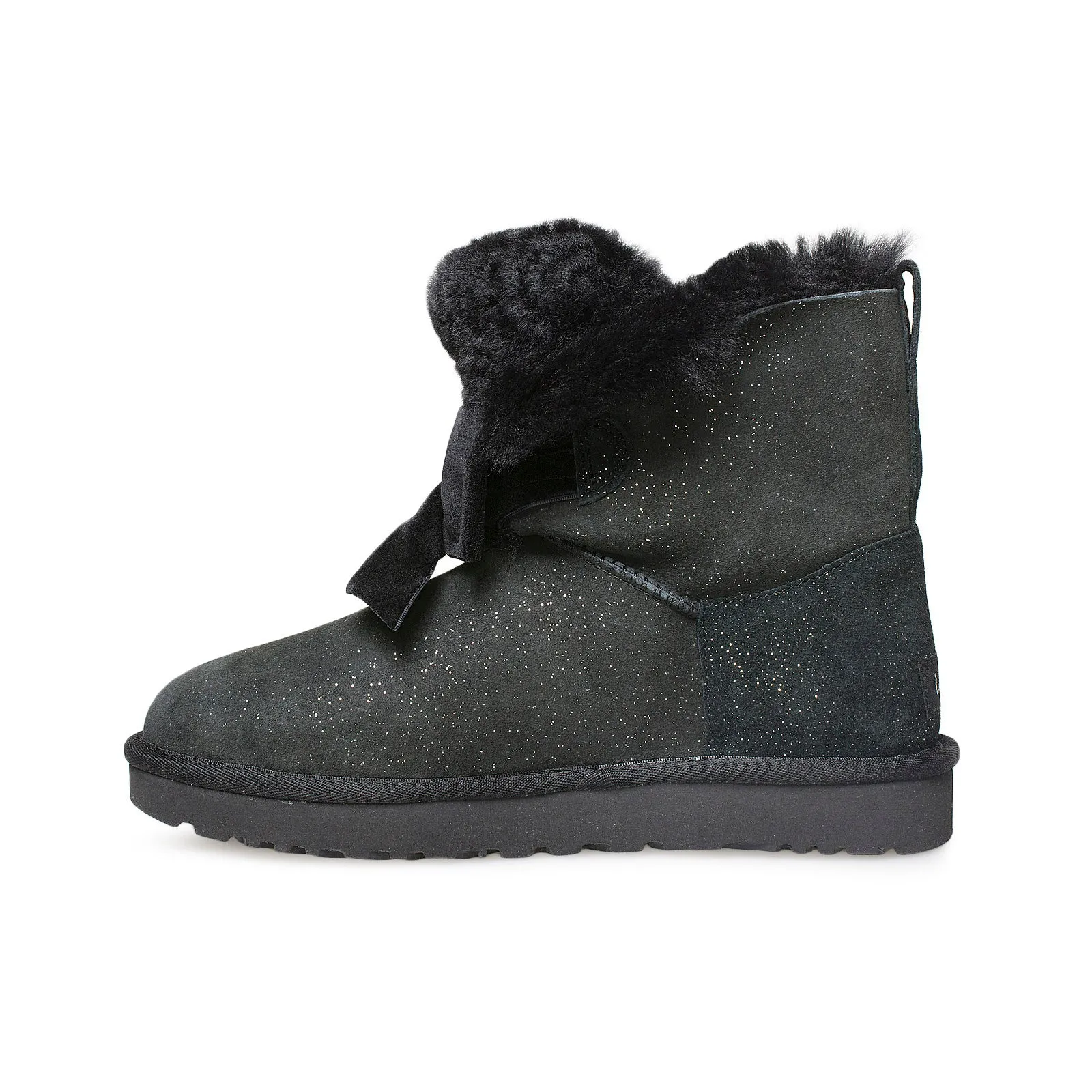 UGG Gita Twinkle Bow Mini Black Boots - Women's