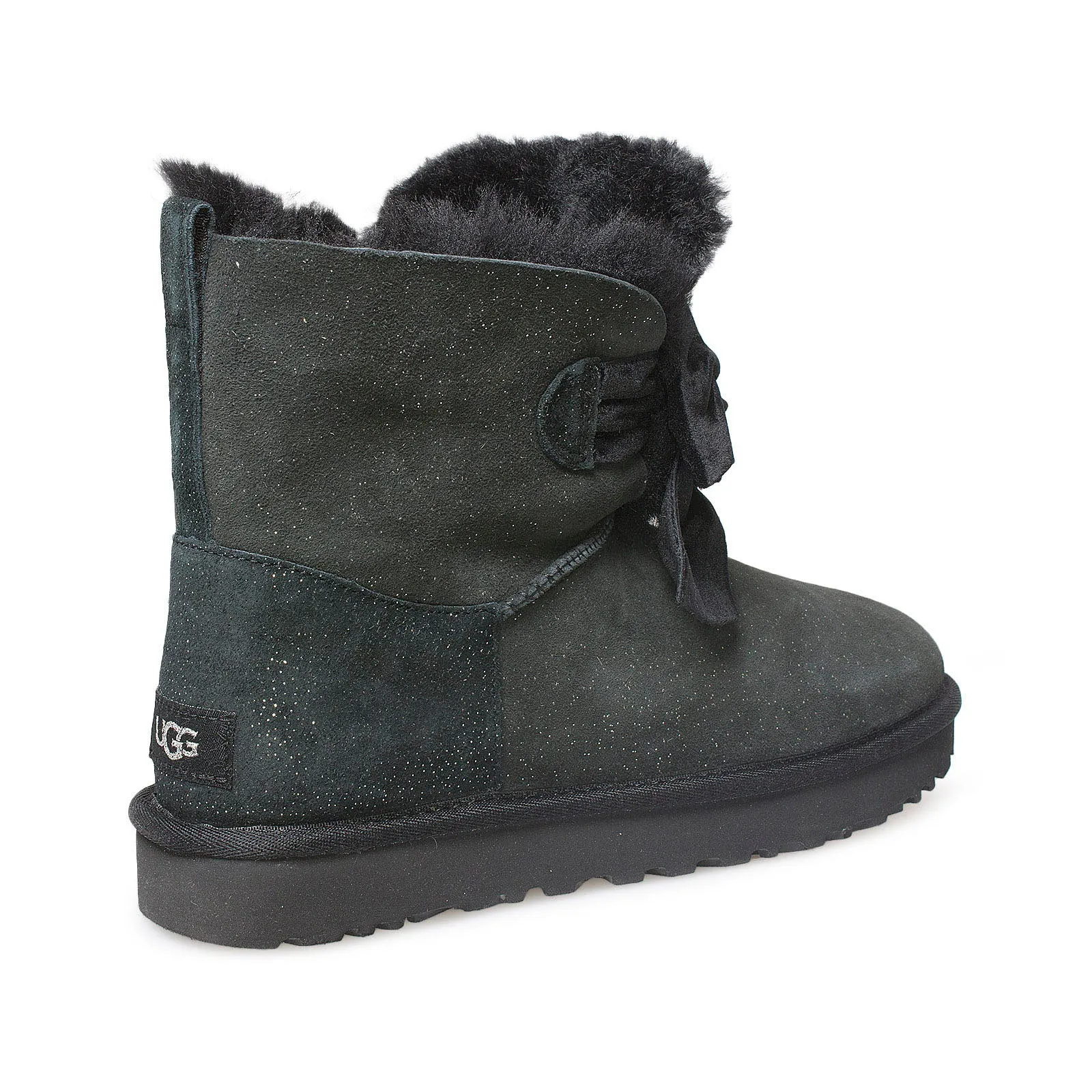 UGG Gita Twinkle Bow Mini Black Boots - Women's