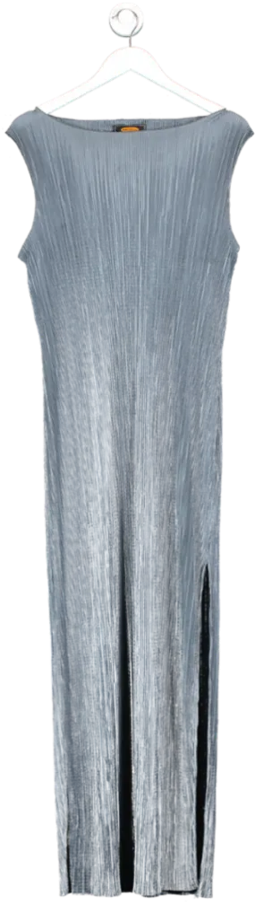 Urban Outfitters Grey Archive Plisse Maxi Dress UK L