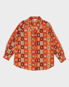 Woman's Vintage Patterned Shirt - XL