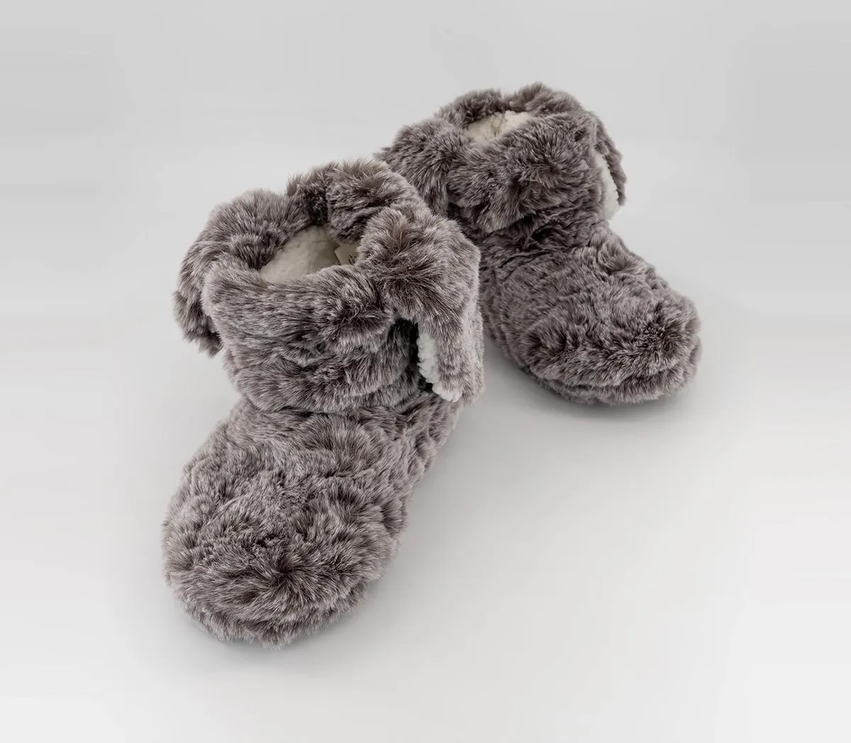 Womens Office Ruby Bunny Slipper Boots Grey